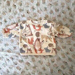 Zara | Kids Animal Print Cream Sweatshirt